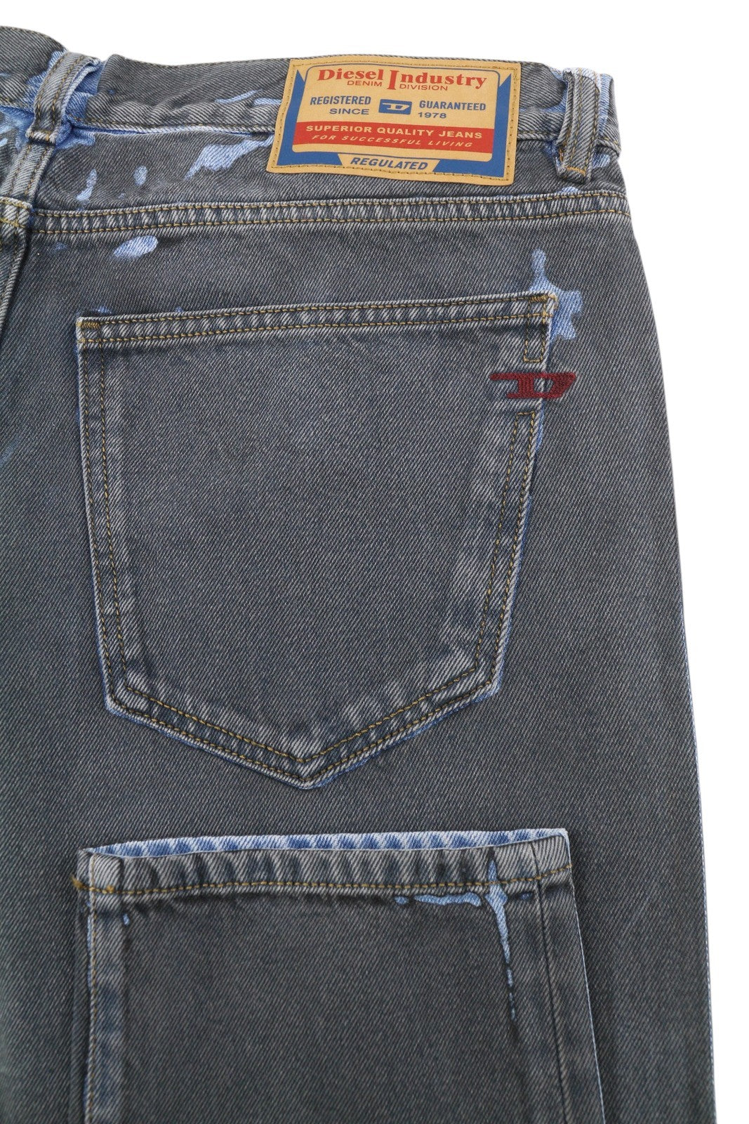 DIESEL 2019 D-Strukt-S3 09I47 Men Jeans W32 Dark Denim Slim Mid Waist RRP€350