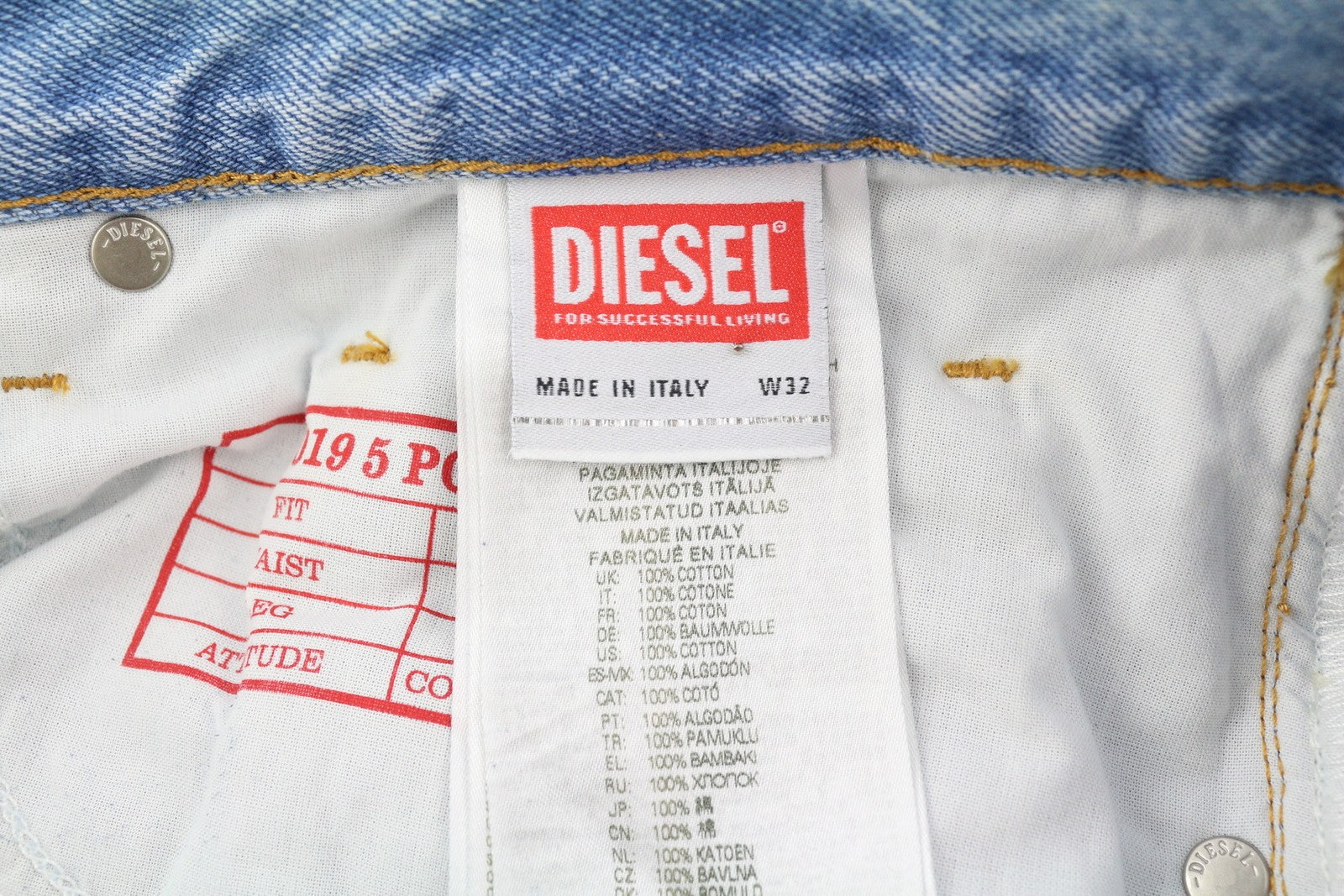 DIESEL 2019 D-Strukt-S3 09I47 Men Jeans W32 Dark Denim Slim Mid Waist RRP€350