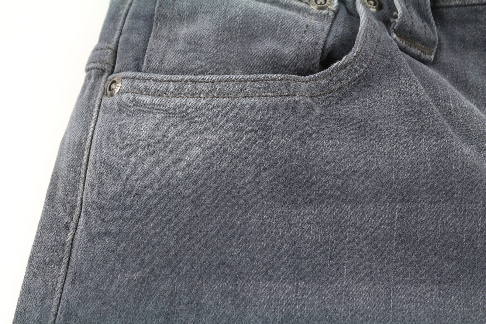 NUDIE JEANS Thin Finn Men Jeans W28/L32 Slim Fit Grey Cotton Stretch Wash