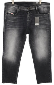 DIESEL 2020 D-Viker R9K28 Men Jeans W40/L30 Washed Black Straight Fit RRP€250