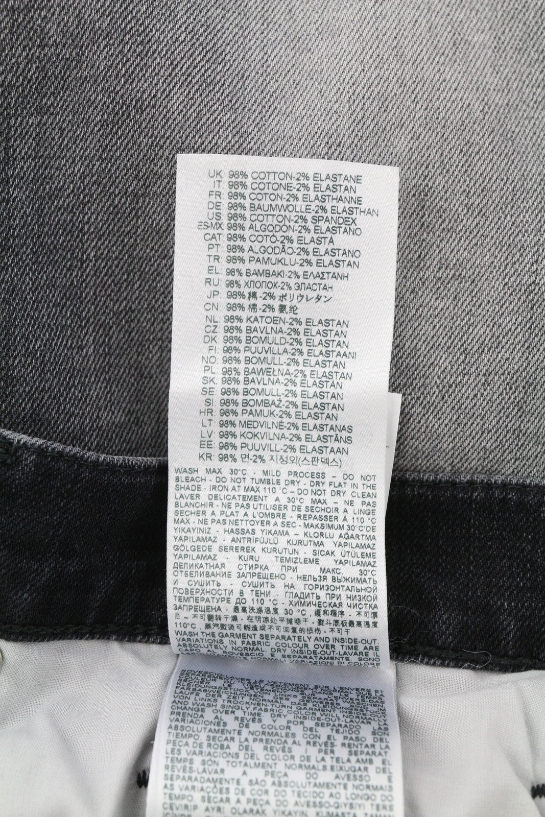 DIESEL 2020 D-Viker R9K28 Men Jeans W40/L30 Washed Black Straight Fit RRP€250