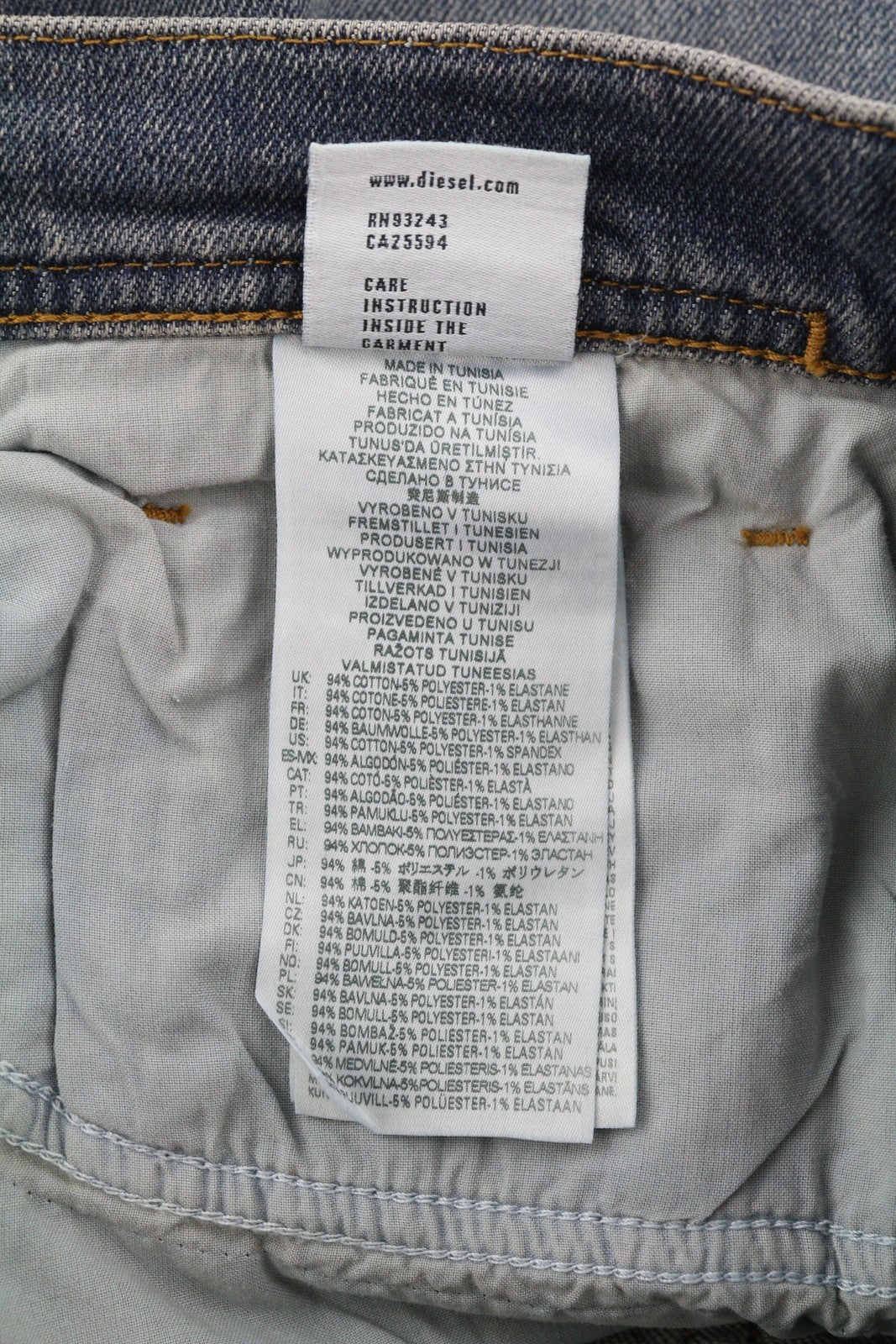 DIESEL 2023 D-Finitive 09F74 Men Jeans W33/L32 Regular Tapered Leg Blue RRP€175