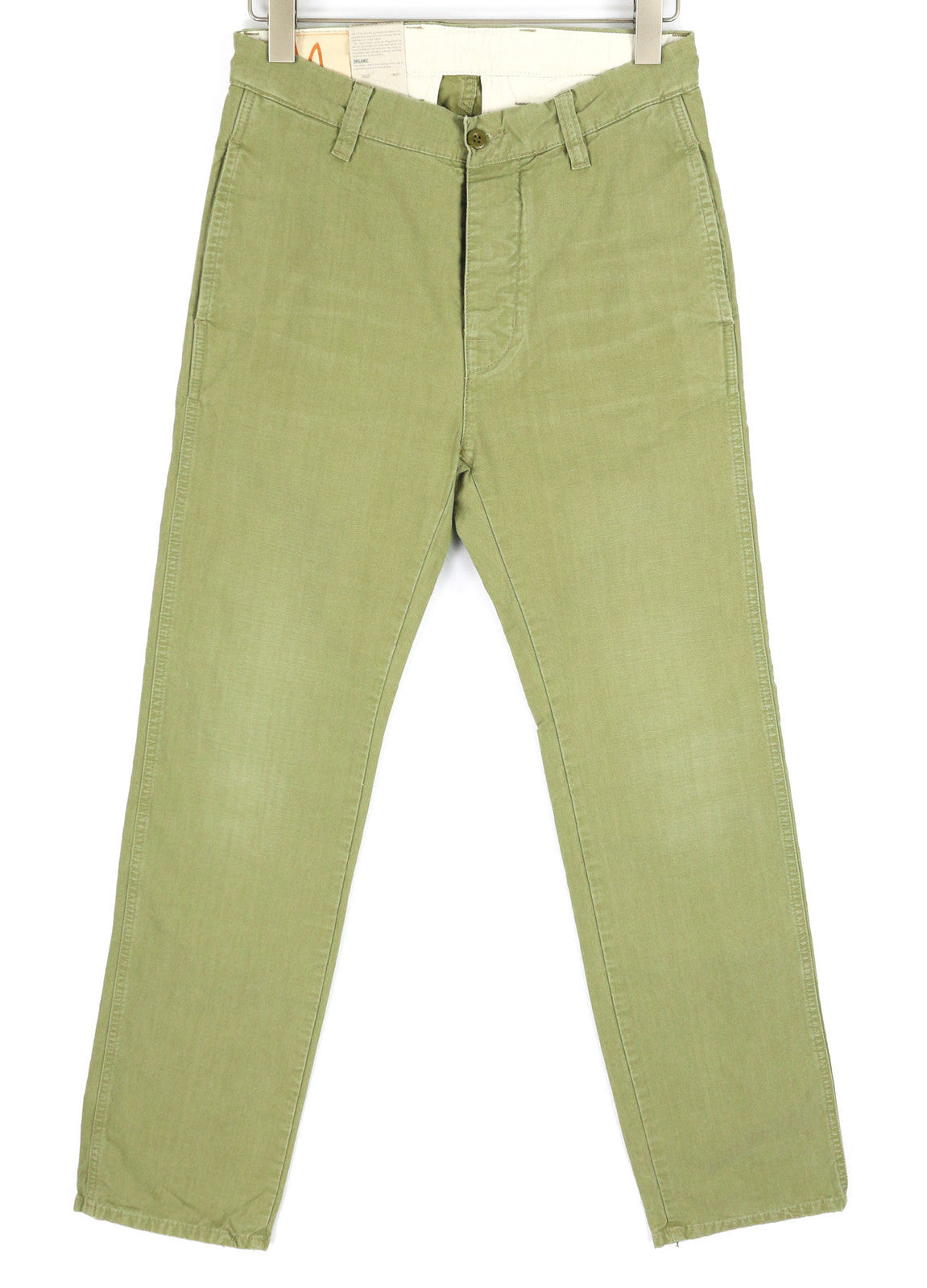 NUDIE JEANS Loose Alvar Men Jeans W28/L32 Beech Green Washed Buttoned Casual