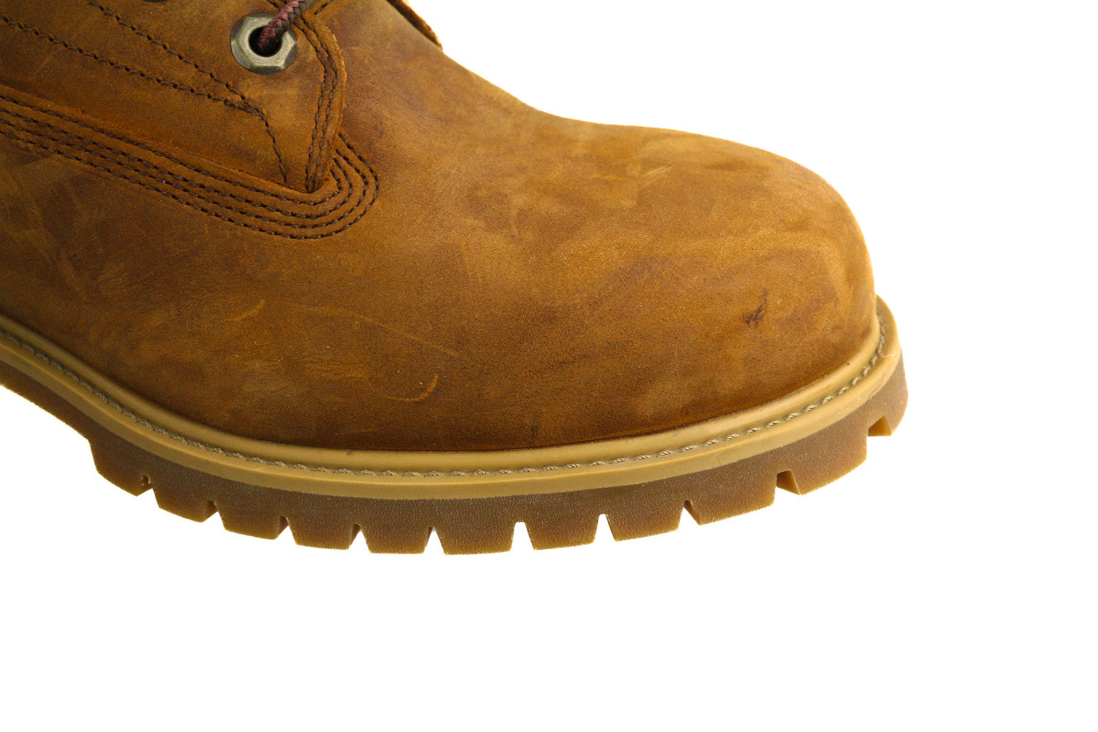 TIMBERLAND A1H8Q Men Boots EU41.5/42 Brown Leather Ankle Top Logo Waterproof