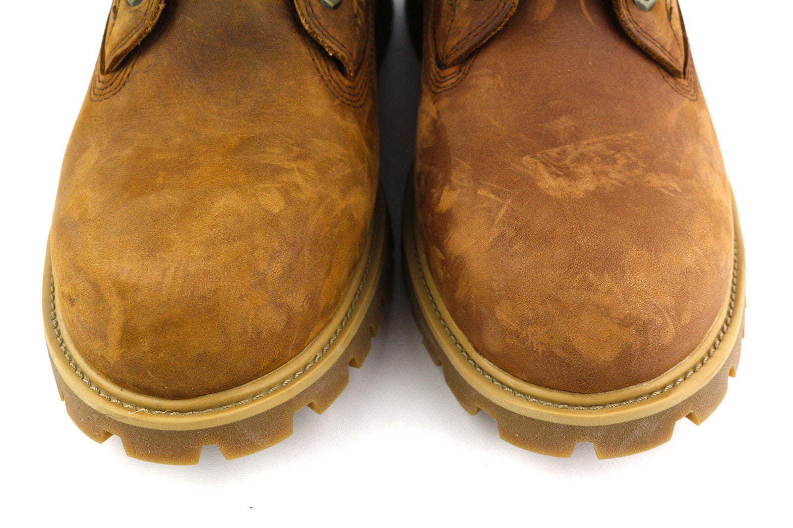 TIMBERLAND A1H8Q Men Boots EU41.5/42 Brown Leather Ankle Top Logo Waterproof