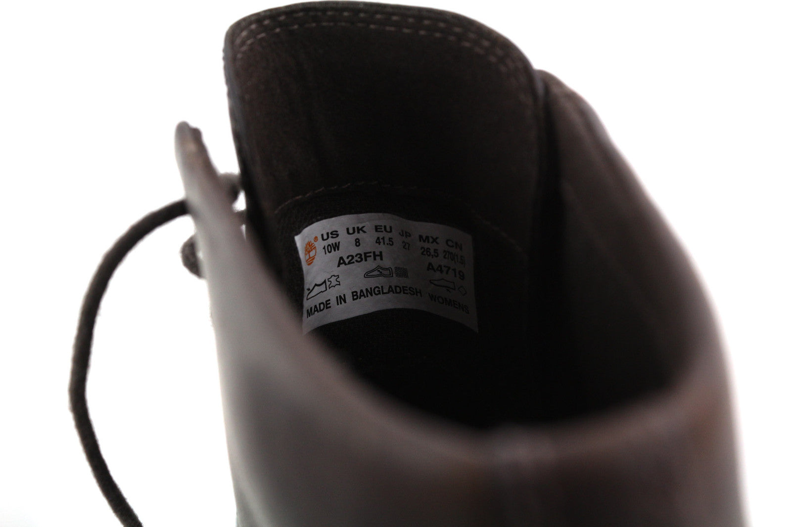 TIMBERLAND A23FH Women Boots EU41.5/42 Brown Leather Ankle Top Lace Up ReBOTL