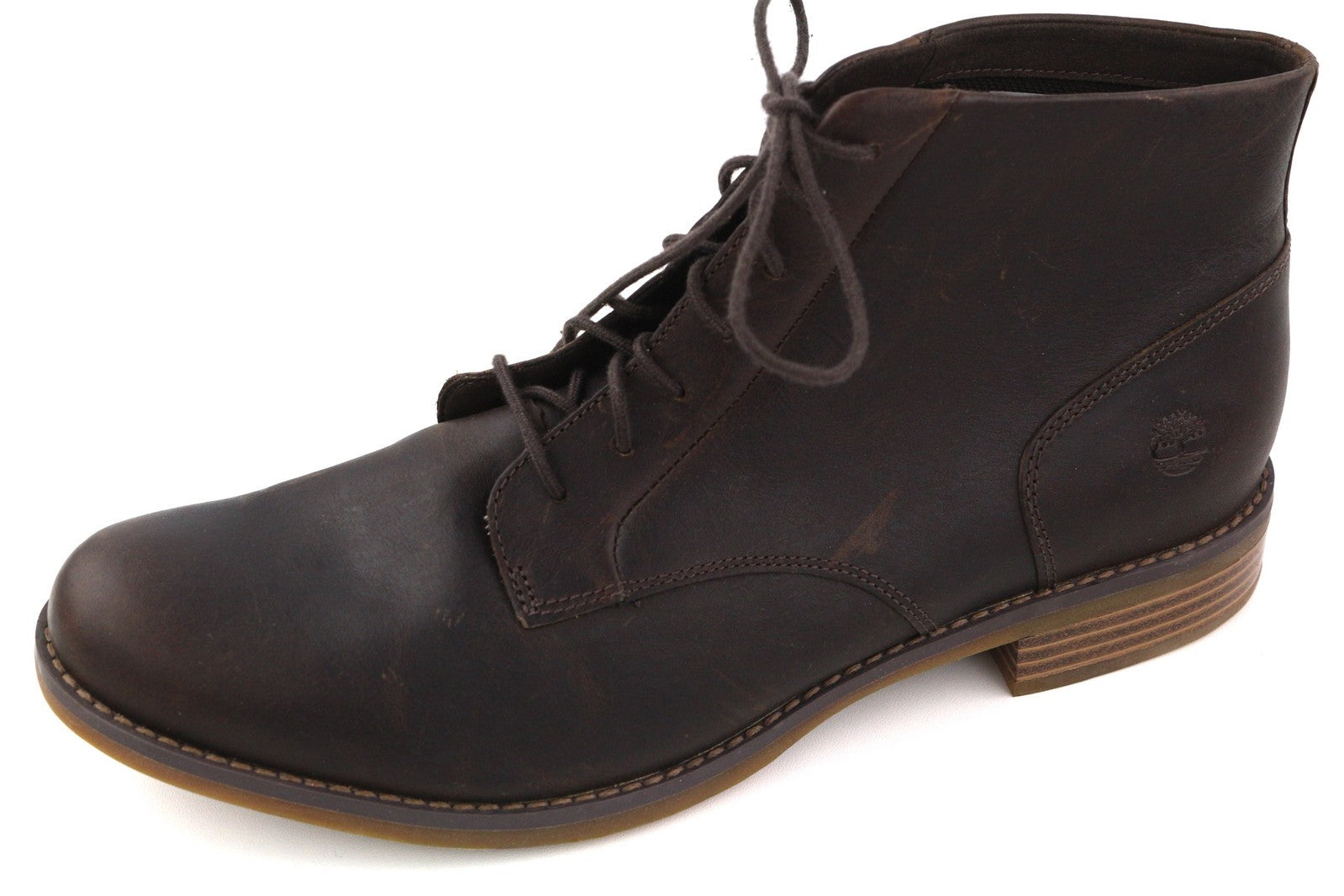 TIMBERLAND A23FH Women Boots EU41.5/42 Brown Leather Ankle Top Lace Up ReBOTL