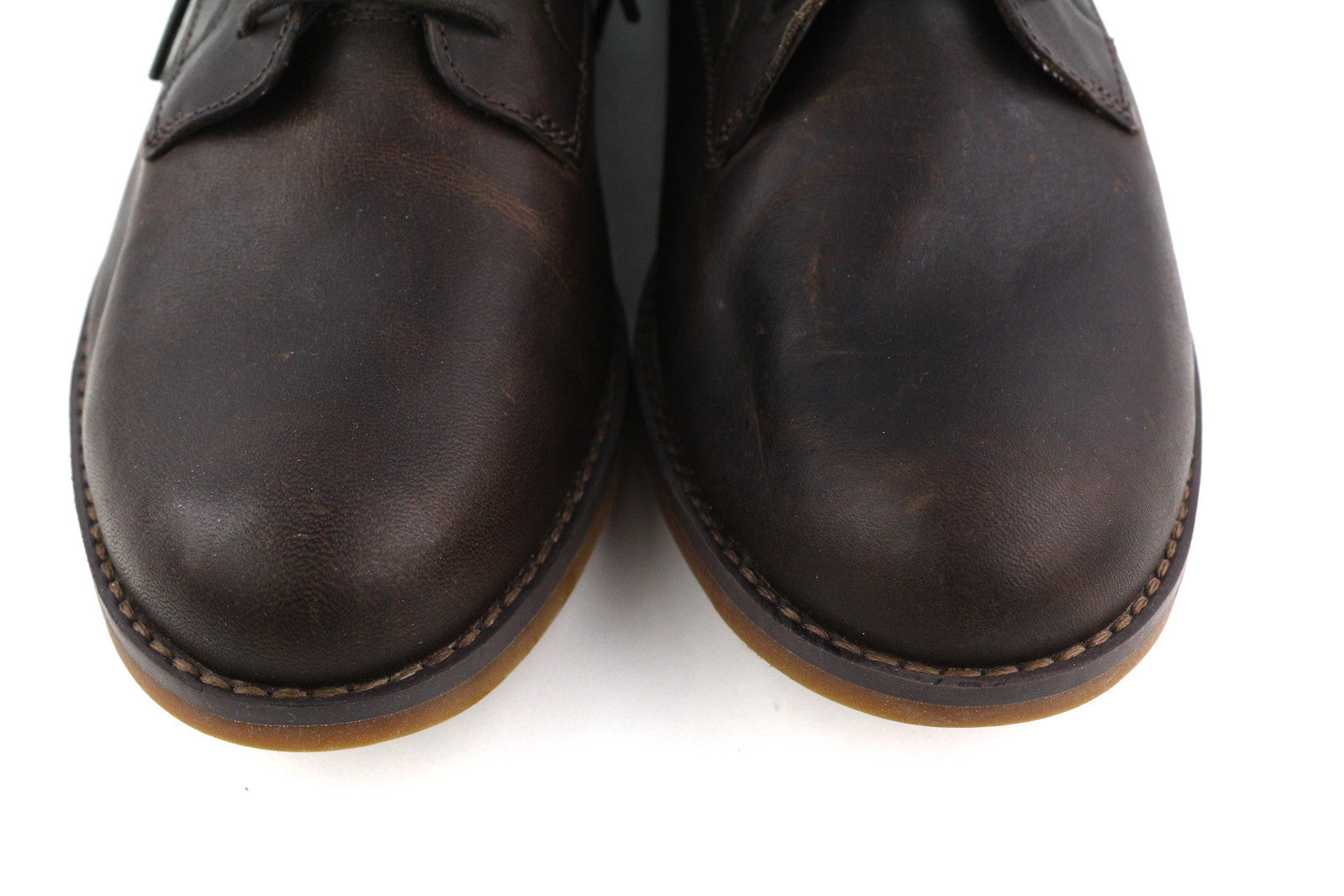 TIMBERLAND A23FH Women Boots EU41.5/42 Brown Leather Ankle Top Lace Up ReBOTL