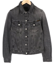 NUDIE Billy Men Jacket S Desolation Button Neck Unlined Patch Pocket Denim