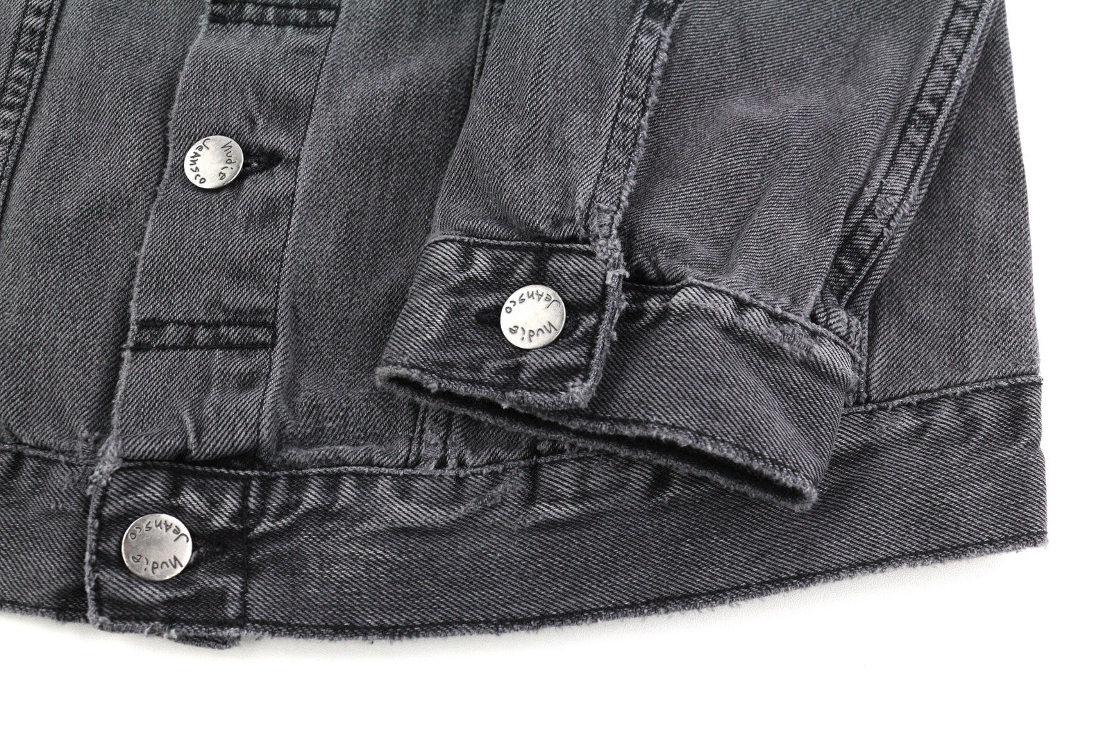 NUDIE Billy Men Jacket S Desolation Button Neck Unlined Patch Pocket Denim