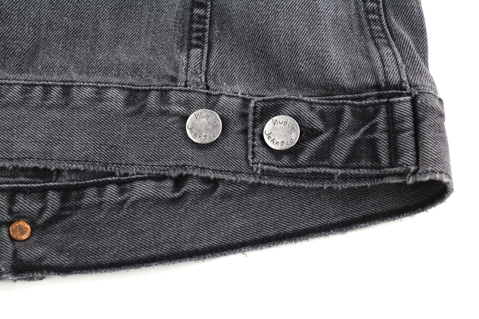 NUDIE Billy Men Jacket S Desolation Button Neck Unlined Patch Pocket Denim