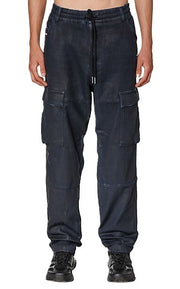 DIESEL D-Krooley-Cargo Jogg 09H05 Men Jeans W32 Elastic Waist Blue RRP€350