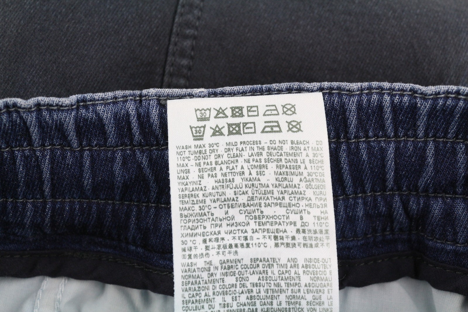 DIESEL D-Krooley-Cargo Jogg 09H05 Men Jeans W32 Elastic Waist Blue RRP€350