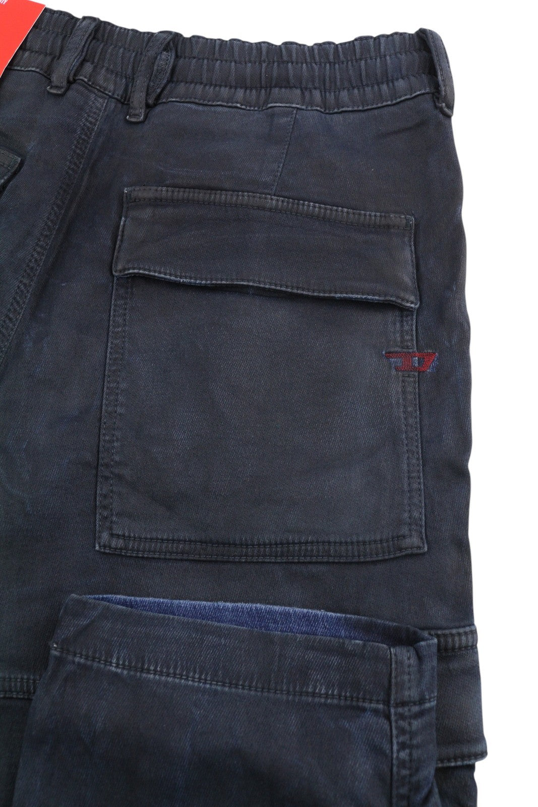 DIESEL D-Krooley-Cargo Jogg 09H05 Men Jeans W32 Elastic Waist Blue RRP€350