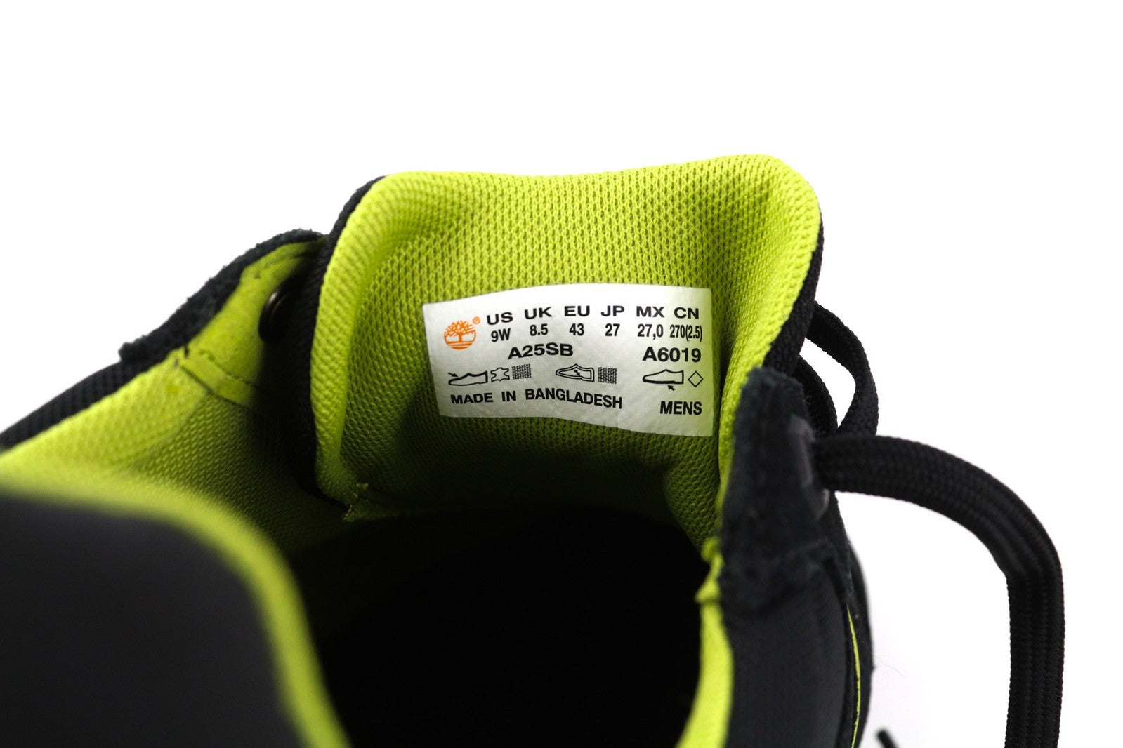 TIMBERLAND A25SB Men Sneakers EU43/44 Black Leather Low Top Lace Up ReBOTL