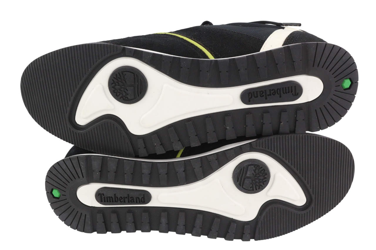 TIMBERLAND A25SB Men Sneakers EU43/44 Black Leather Low Top Lace Up ReBOTL