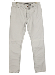 NUDIE JEANS Khaki Regular Men Trousers W32/L34 Organic Moon Dust Chino Buttoned