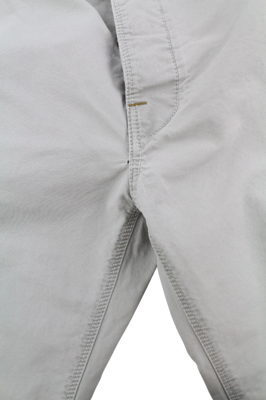 NUDIE JEANS Khaki Regular Men Trousers W32/L34 Organic Moon Dust Chino Buttoned