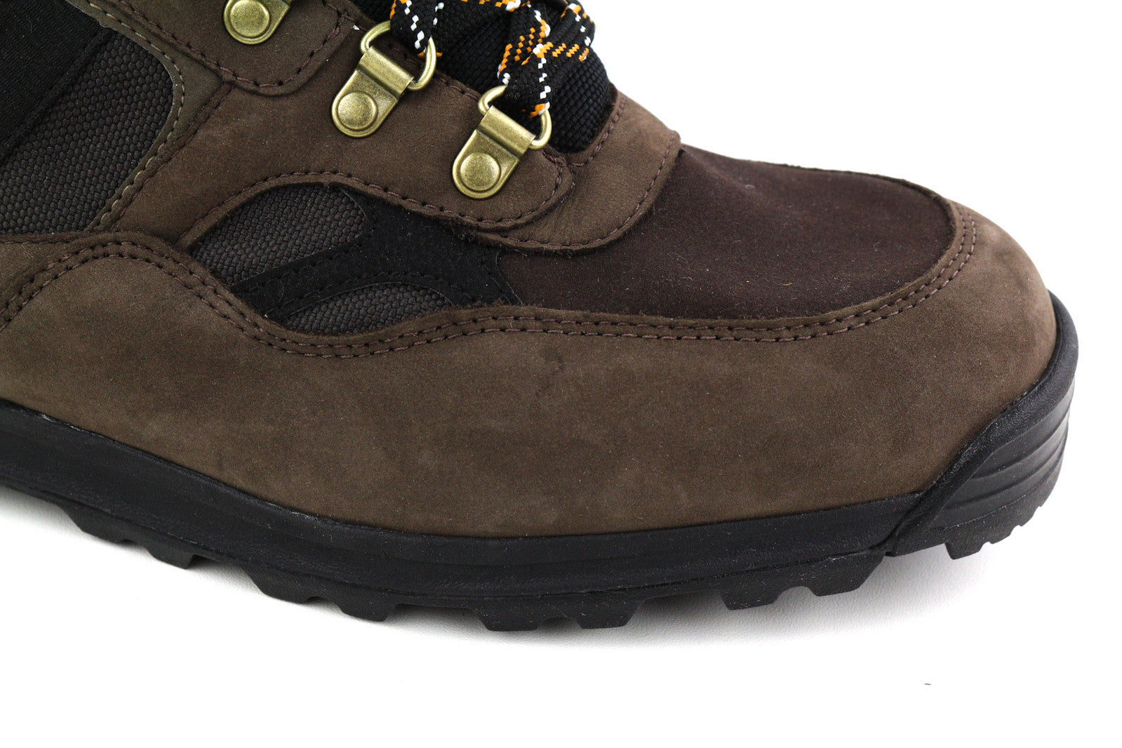 TIMBERLAND A2BYE Men Boots EU44.5/45.5 Brown Leather Ankle Top Lace Up Logo