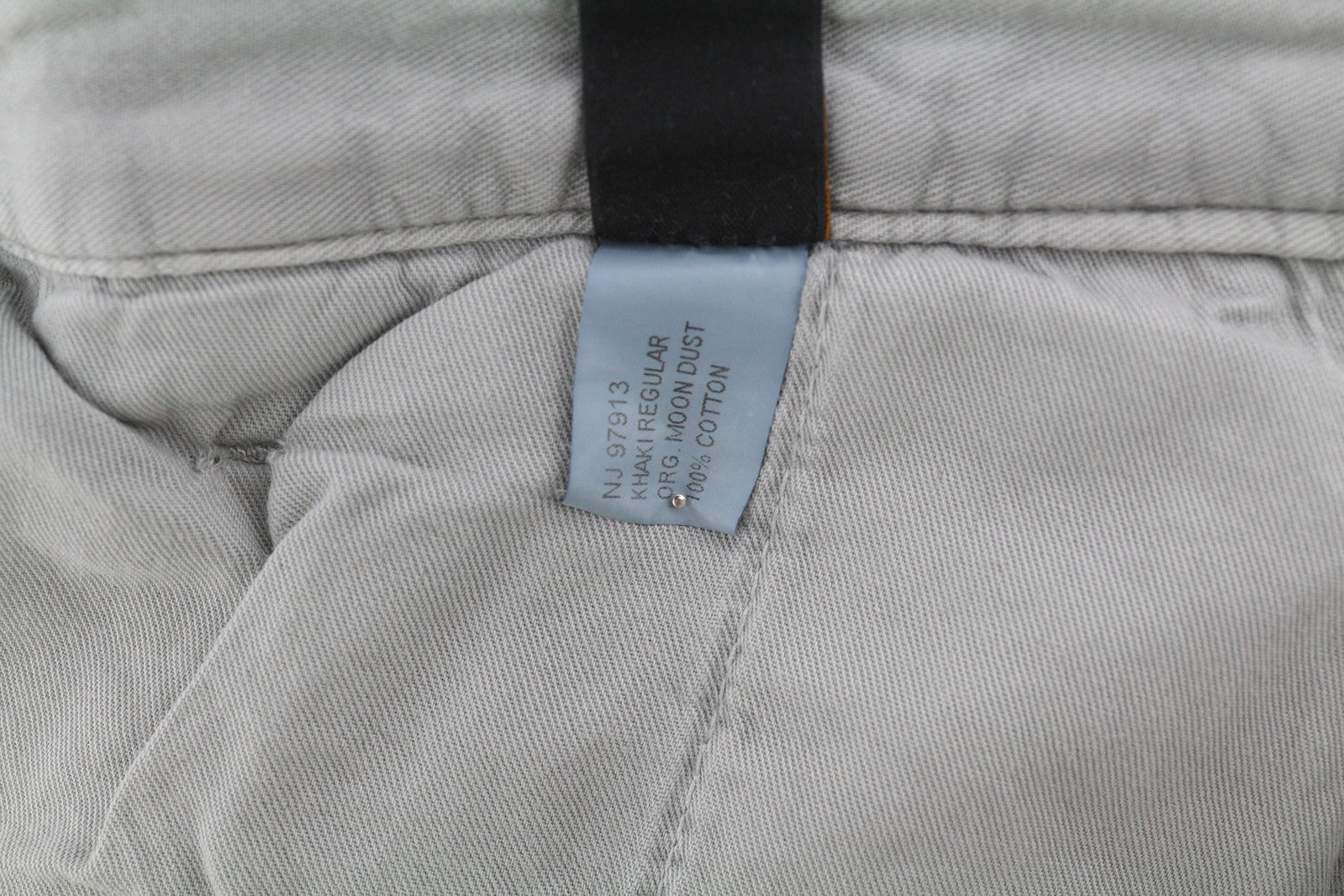 NUDIE JEANS Khaki Regular Men Trousers W32/L34 Organic Moon Dust Chino Buttoned