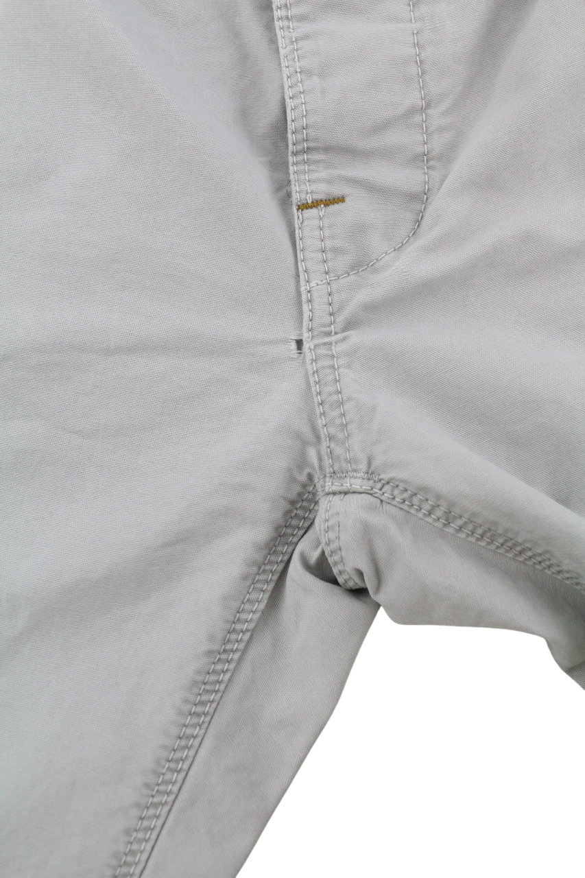 NUDIE JEANS Khaki Regular Men Trousers W32/L34 Organic Moon Dust Chino Buttoned