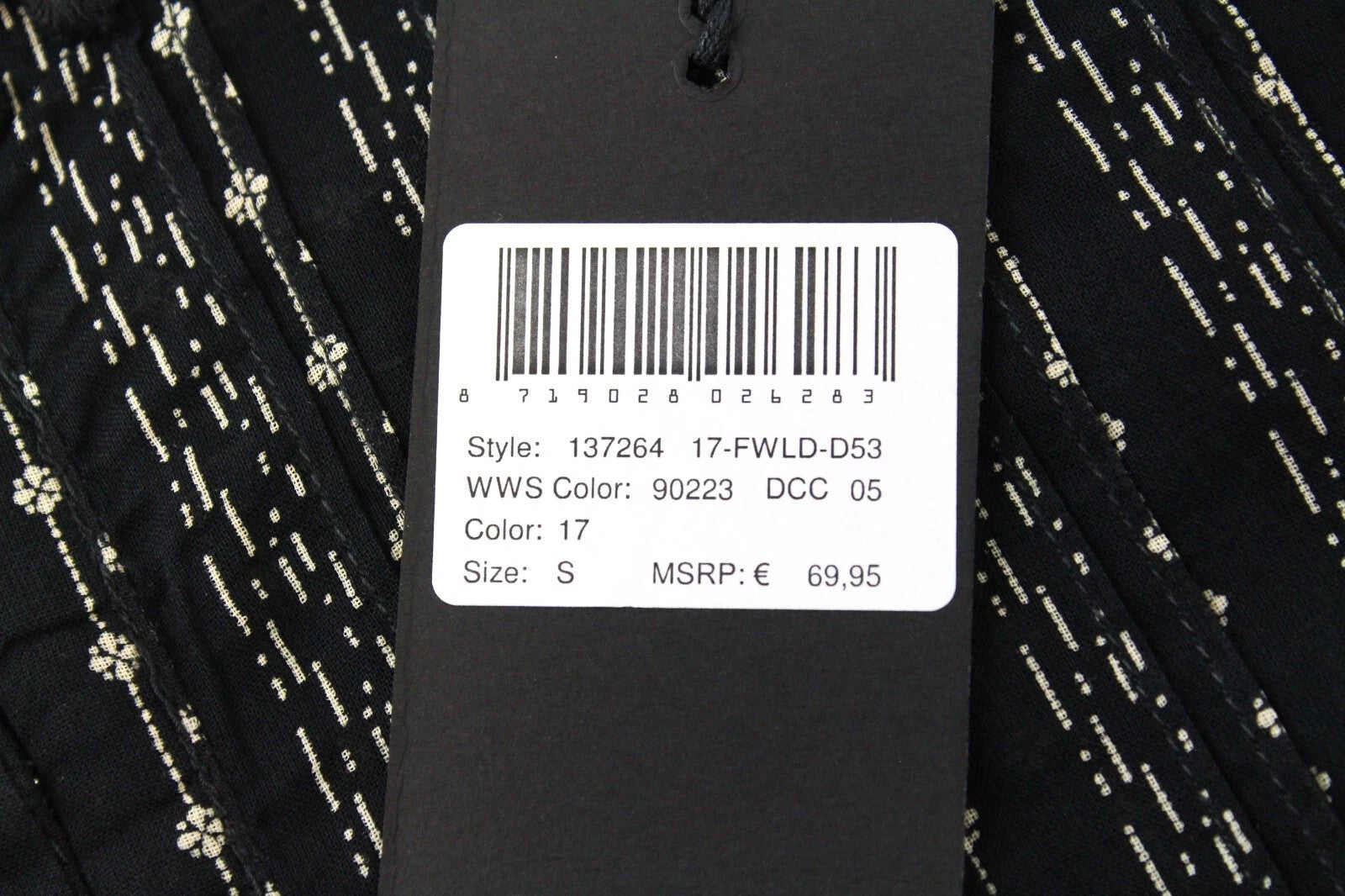 MAISON SCOTCH Women's Top S Floral Print Cropped Tasselled Hook & Loop Top