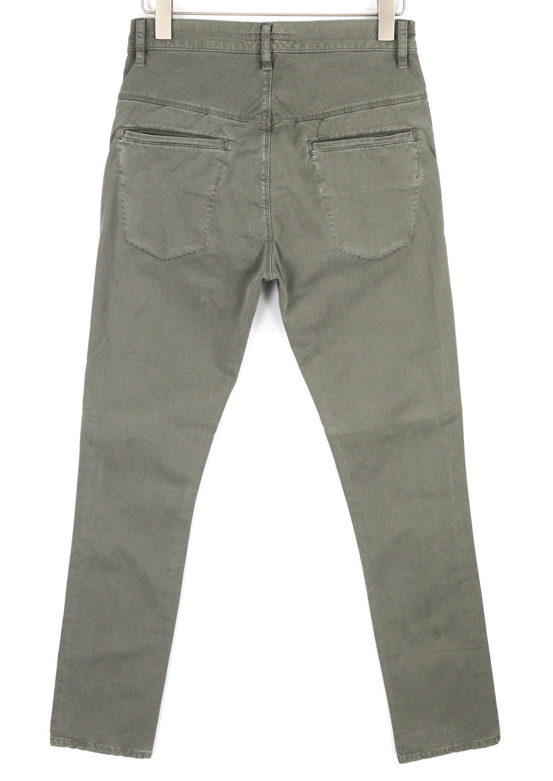 NUDIE JEANS Khaki Slim Men Trousers W29/L32 Shadow Wash Organic Zipper Chino Mid