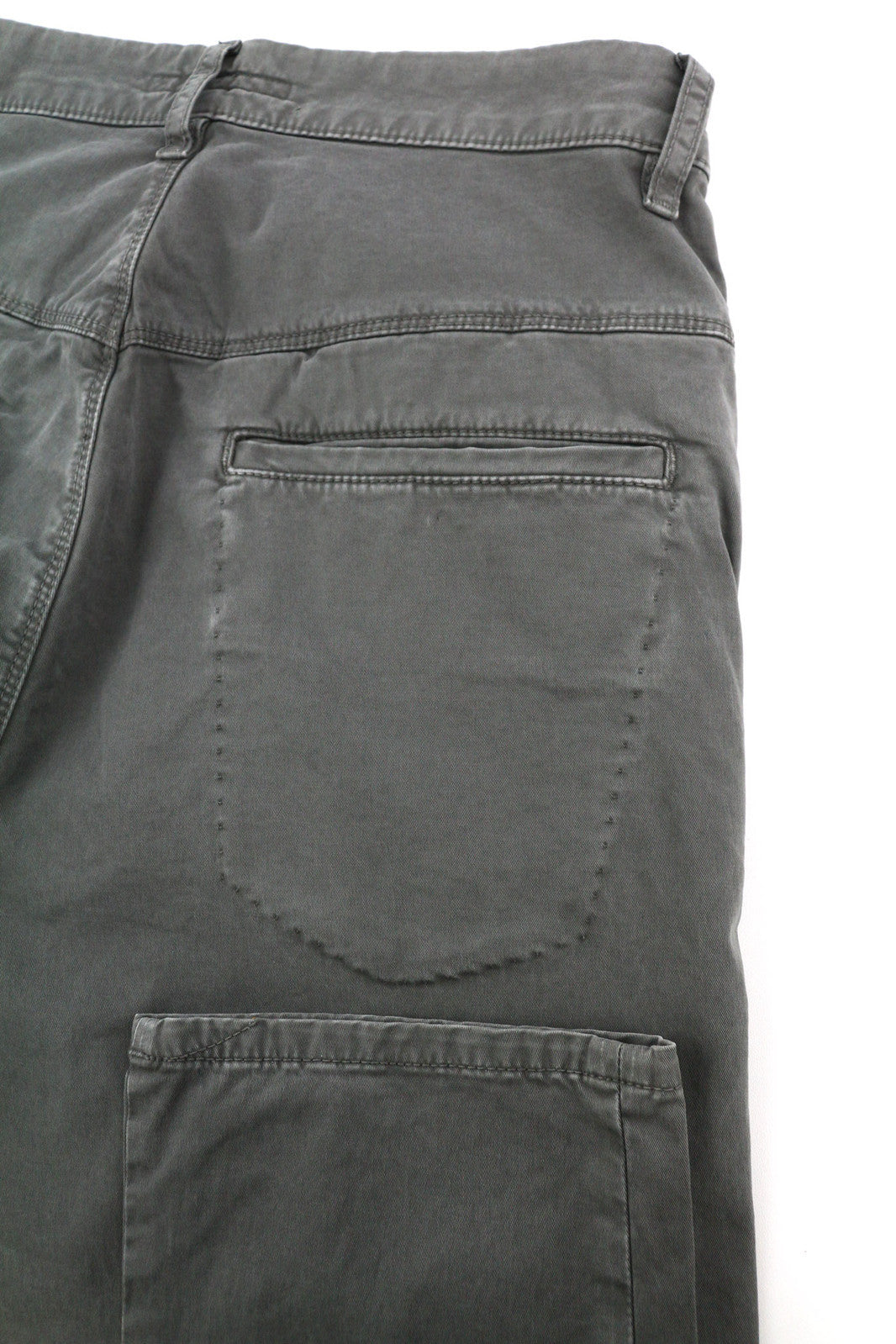 NUDIE JEANS Khaki Slim Men Trousers W29/L32 Shadow Wash Organic Zipper Chino Mid