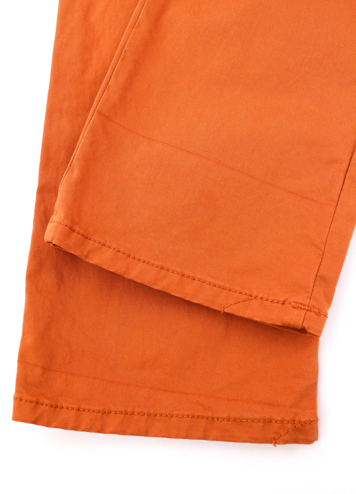 NUDIE JEANS Khaki Slim Men Trousers W28/L30 Organic Warm Orange Zip Casual Chino