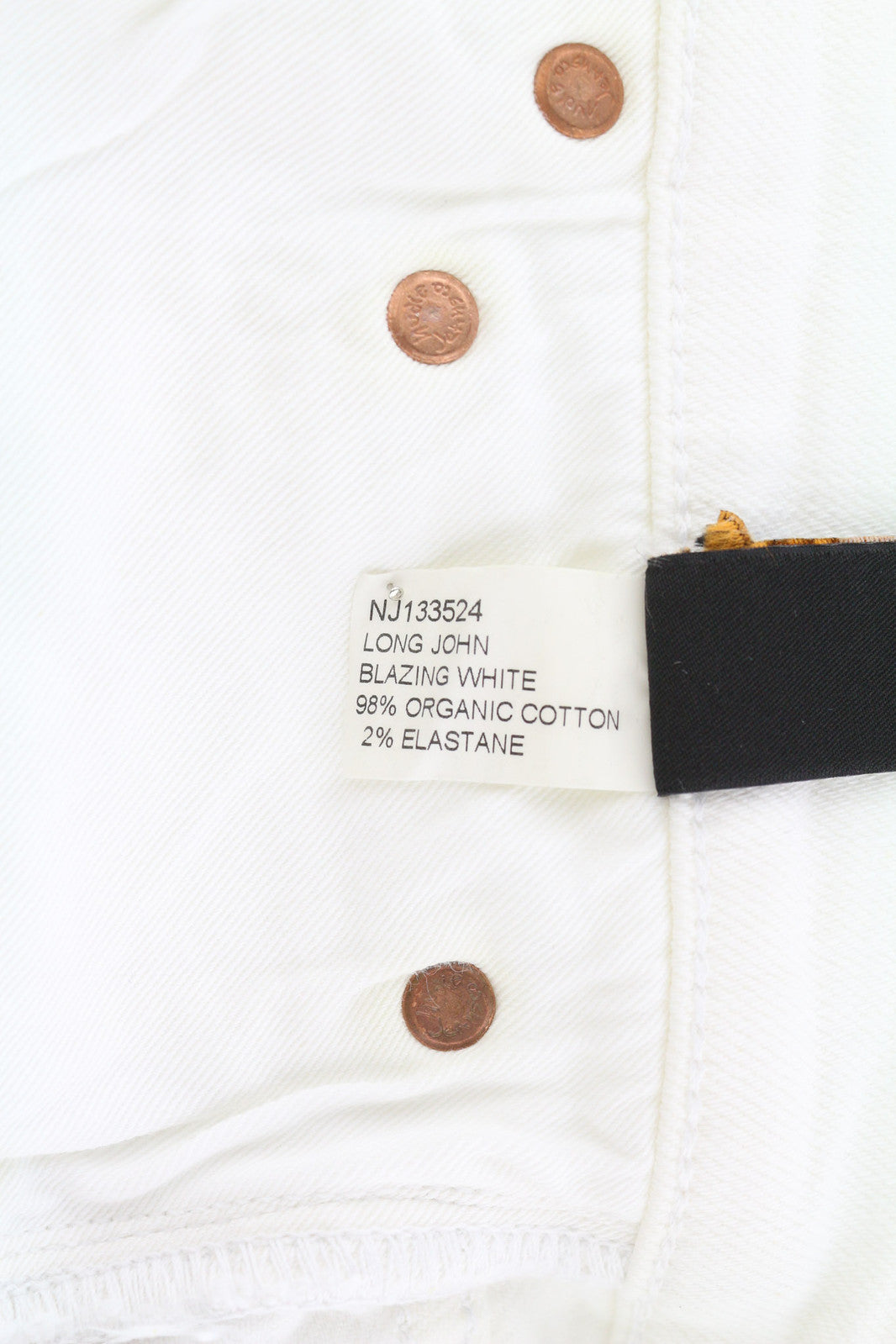 NUDIE JEANS Long John Men Jeans W28/L32 Blazing While Organic Slim Fit Denim