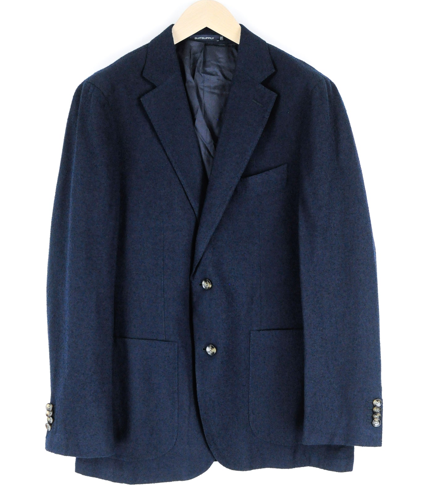 SUITSUPPLY Havana Patch HL Men's Flannel Wool Linen Blazer UK44R Slim