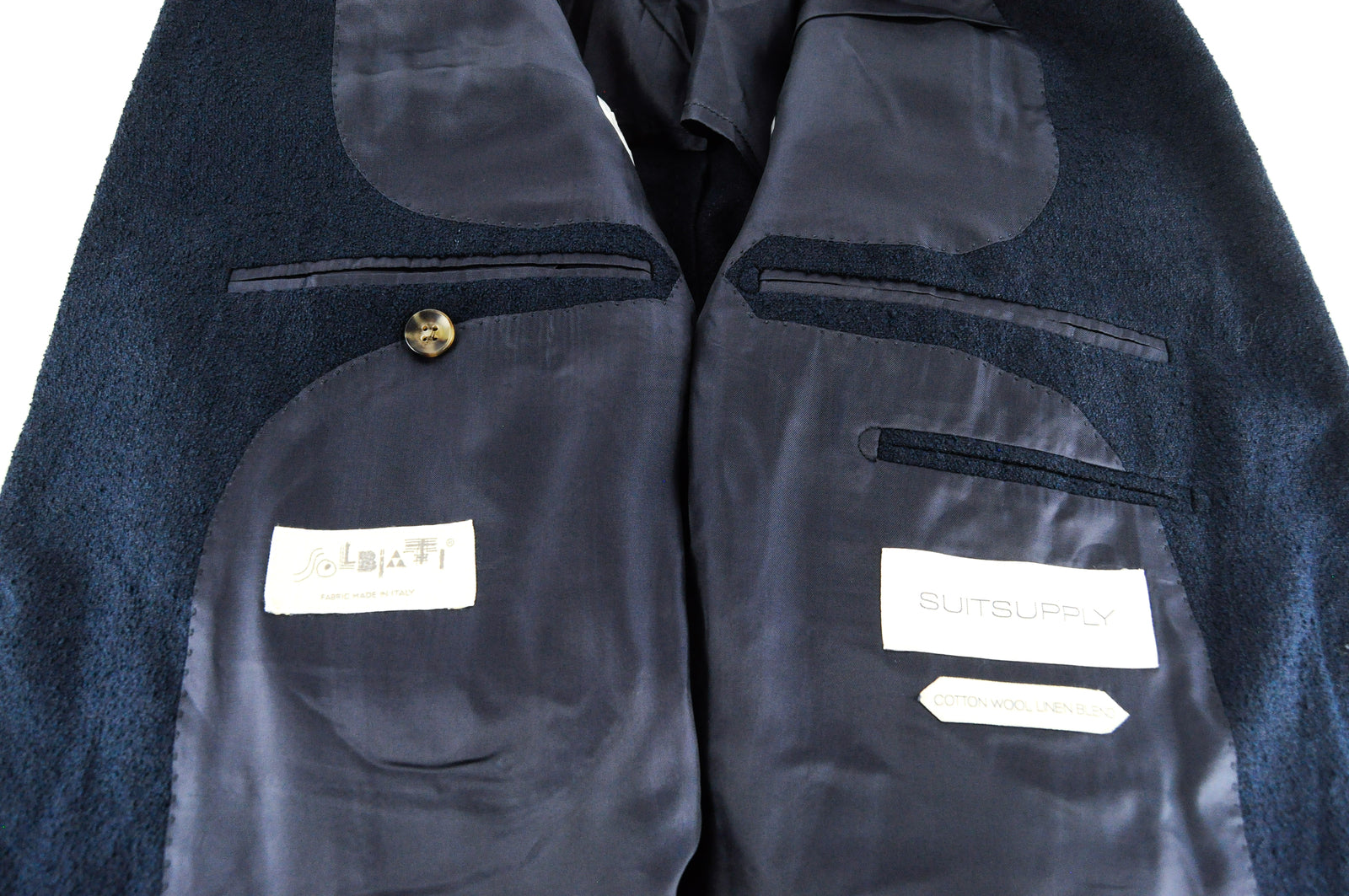 SUITSUPPLY Havana Patch HL Men's Flannel Wool Linen Blazer UK44R Slim