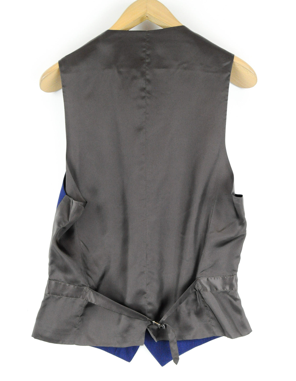 SUITSUPPLY Lazio Men's Blue Suit UK40L Pure Wool Slim 3-Piece Melange Lined