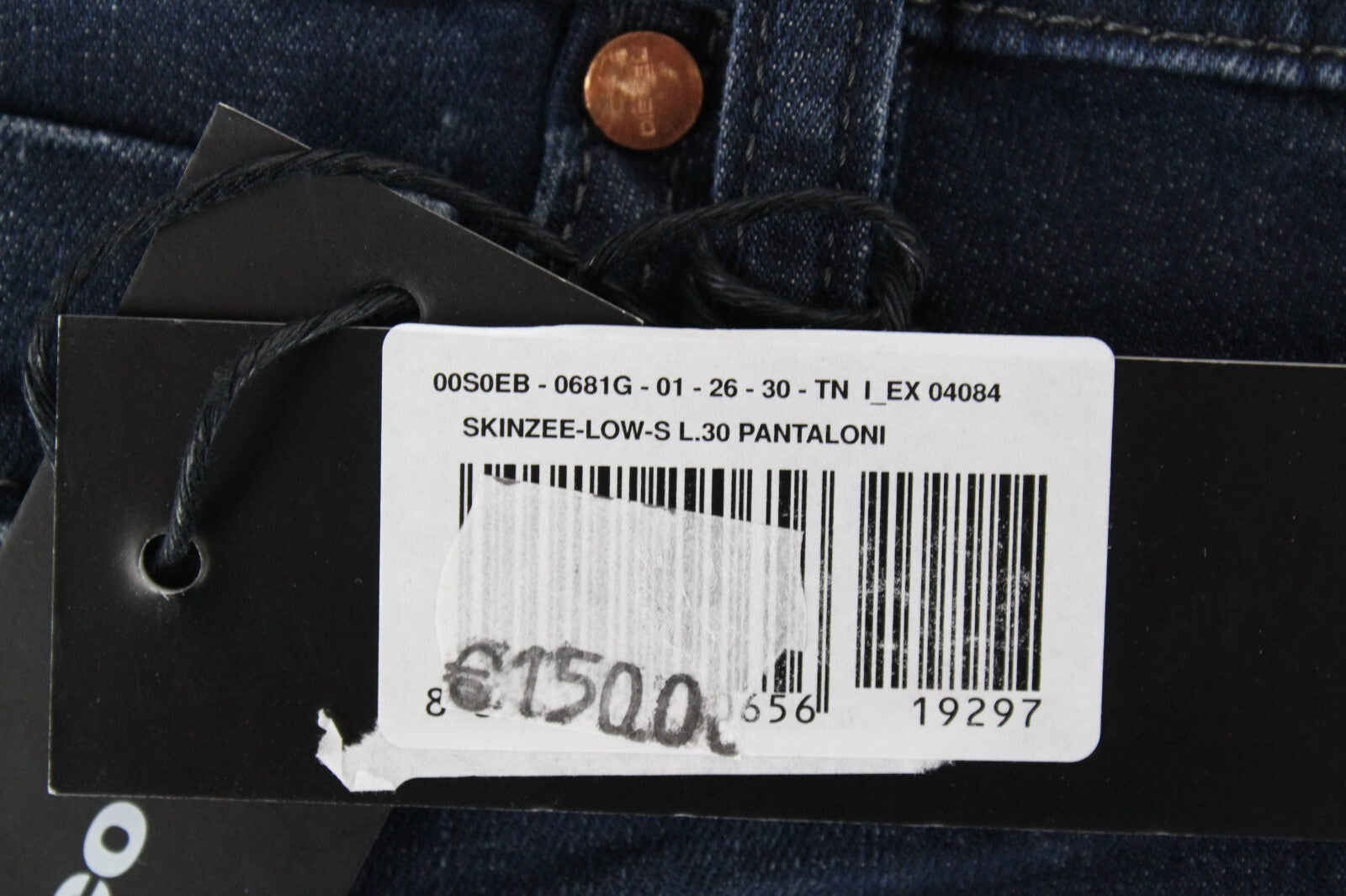 DIESEL Skinzee-Low-S 0681G Women's Super Slim Stretch Jeans W26/L30