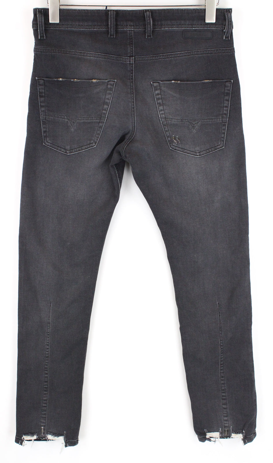 DIESEL Krooley CB-NE 069EM Men's Grey Jogg Jeans W28 Distressed Slim Carrot Fit