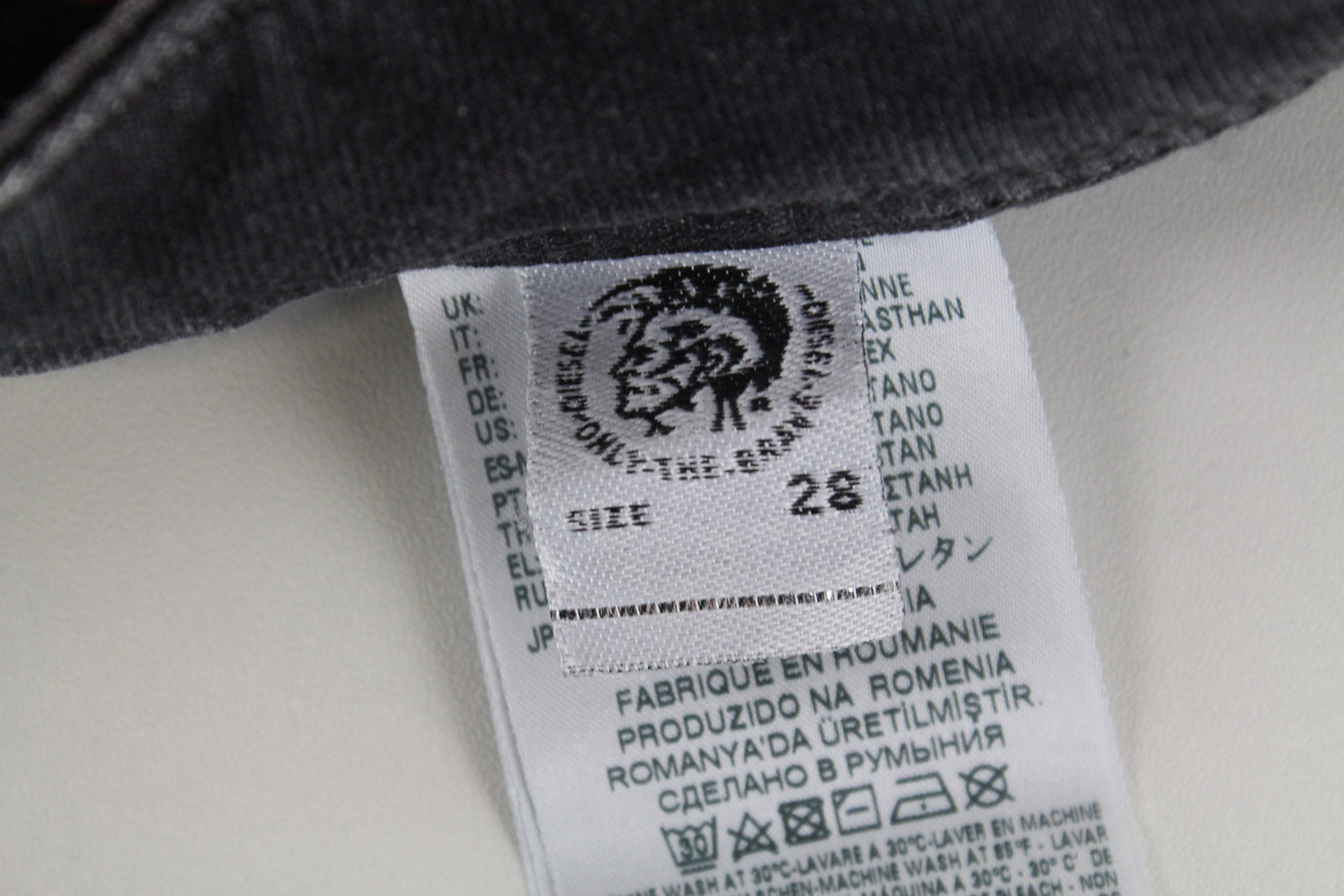 DIESEL Krooley CB-NE 069EM Men's Grey Jogg Jeans W28 Distressed Slim Carrot Fit