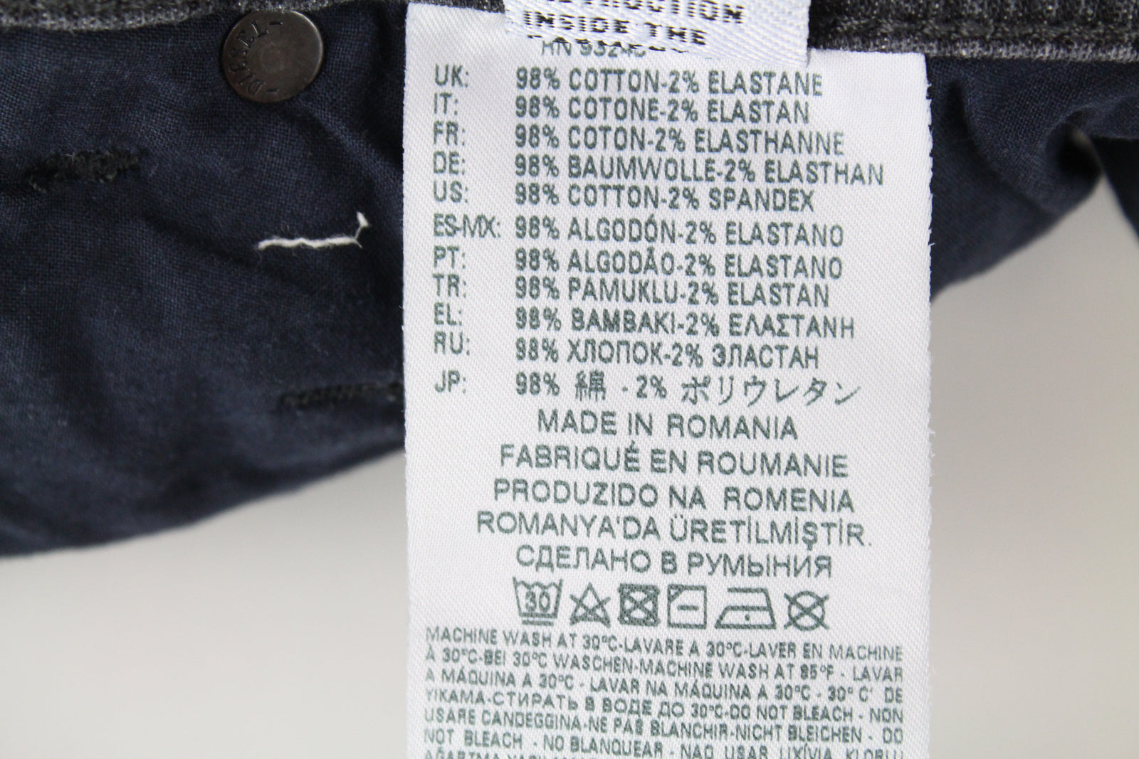 DIESEL Krooley CB-NE 069EM Men's Grey Jogg Jeans W28 Distressed Slim Carrot Fit