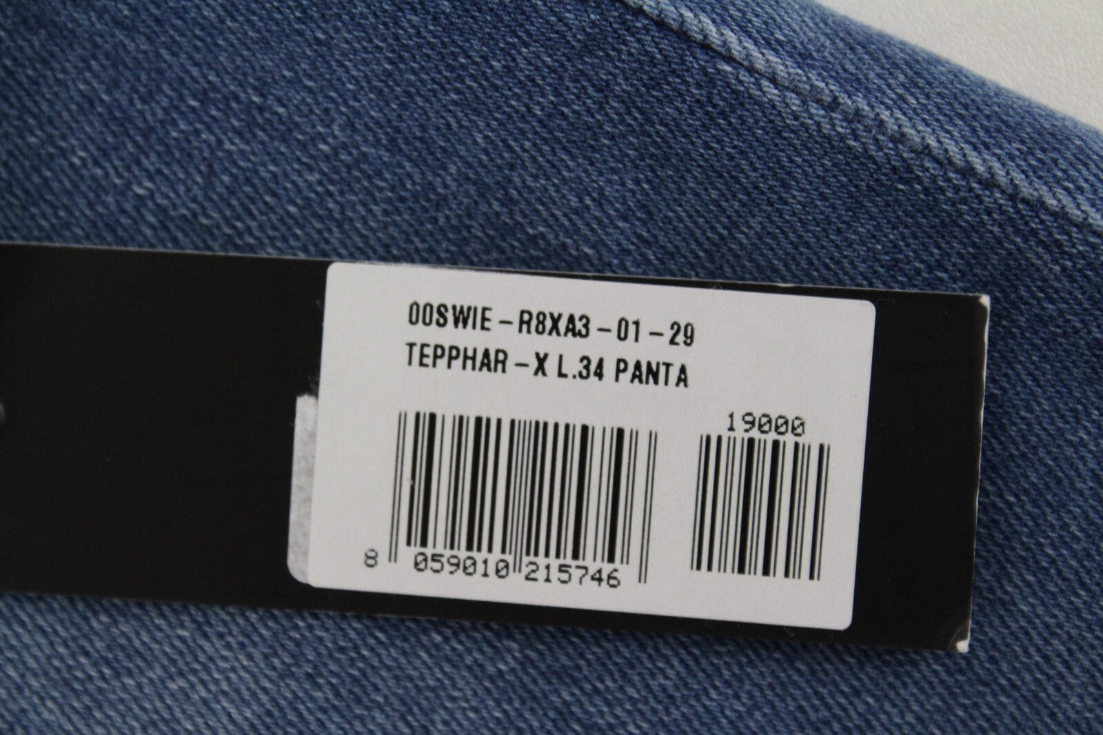 DIESEL Tepphar-X R8XA3 Men's Blue Slim Carrot Stretch Jeans W29/L34 Buttoned