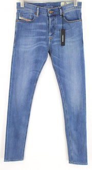 DIESEL Tepphar-X R8XA3 Men's Light Blue Slim Carrot Jeans W30/L34 Buttoned