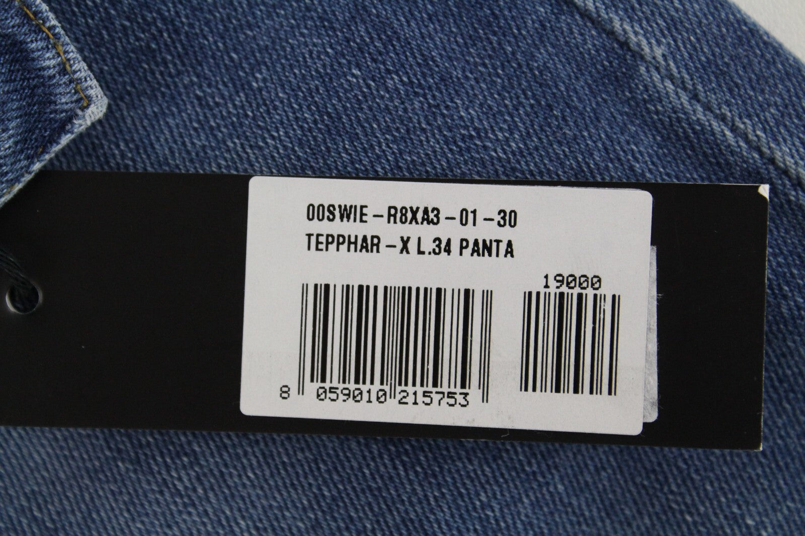 DIESEL Tepphar-X R8XA3 Men's Light Blue Slim Carrot Jeans W30/L34 Buttoned