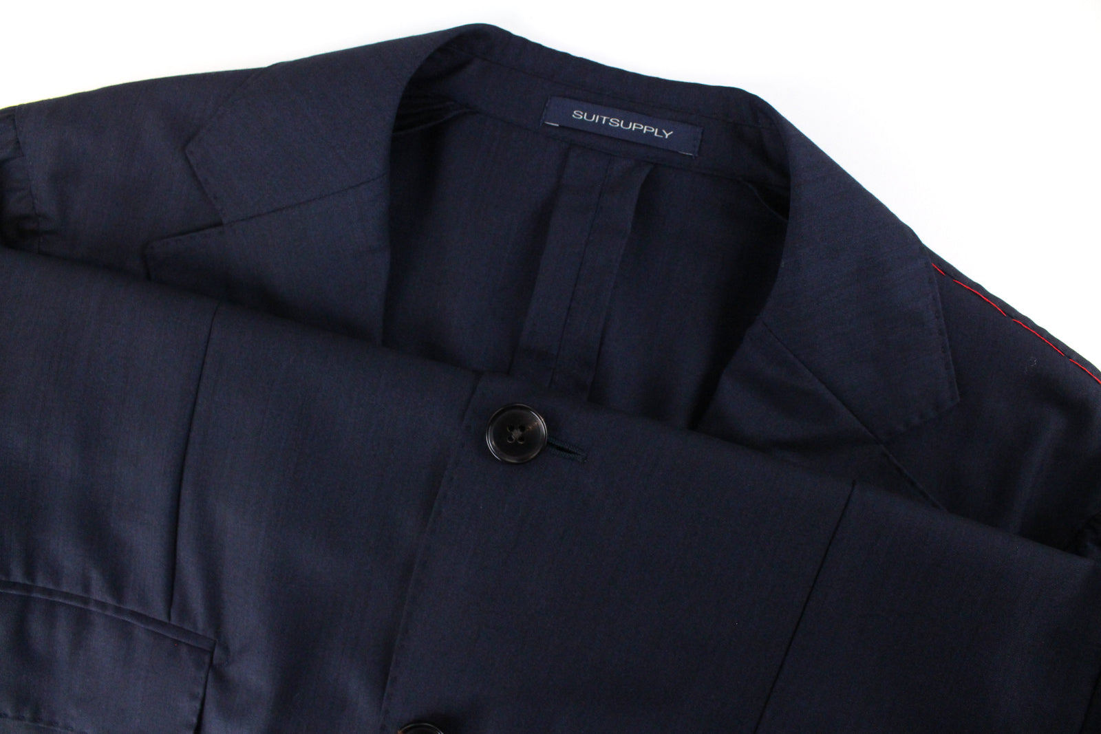 SUITSUPPLY Havana Men's Blue Suit UK36R 2-Piece Unlined Wool Mulberry Silk