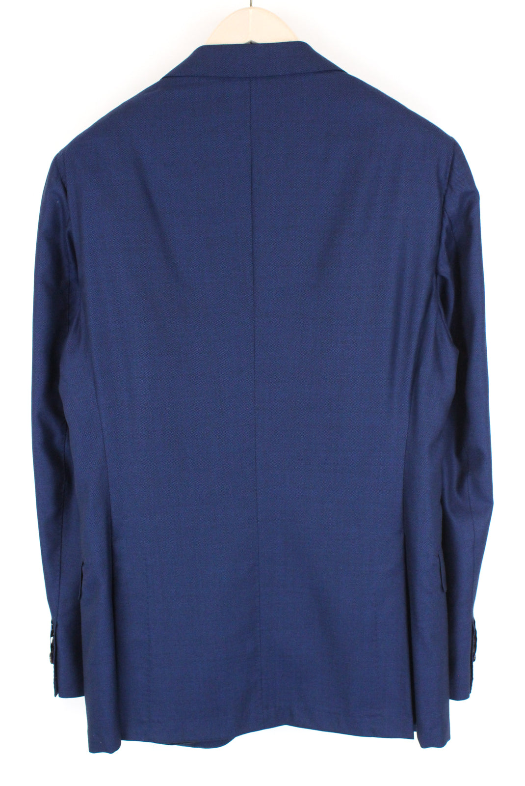 SUITSUPPLY Jort Men's Blue Birdseye Check Wool Silk Blazer UK40L Slim Fit