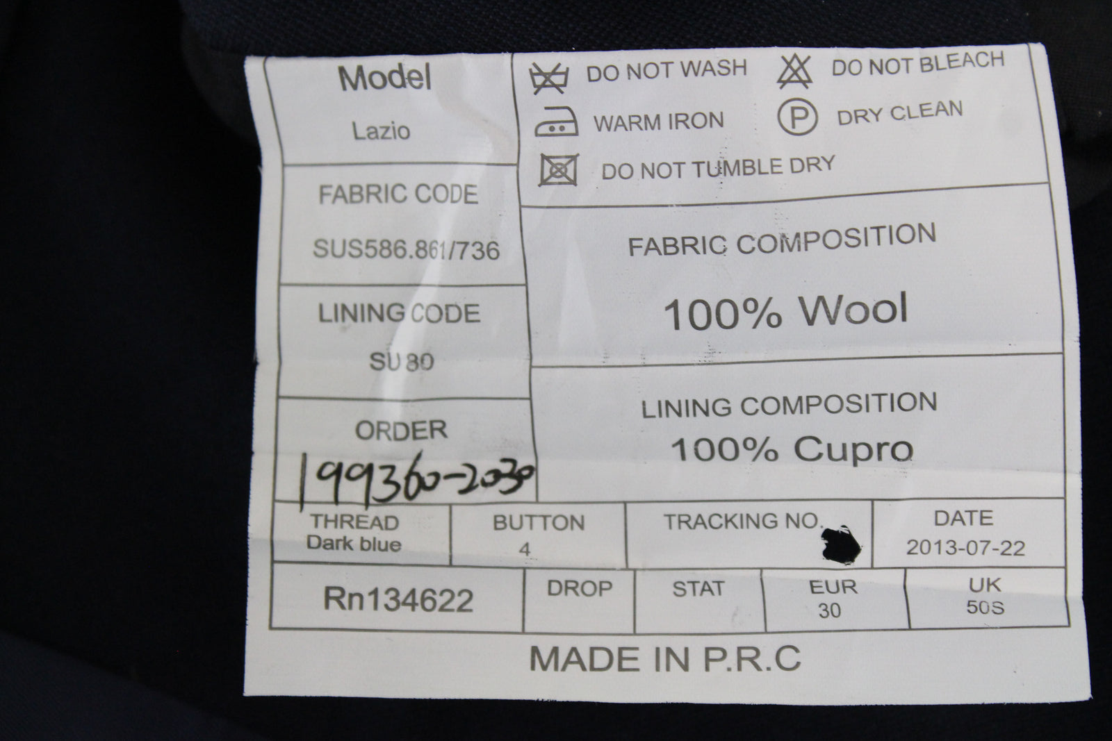 SUITSUPPLY Lazio vyriška tamsiai mėlyna melanžo vilnonė liemenė UK50S su V formos iškirpte ir pamušalu klasikinė 