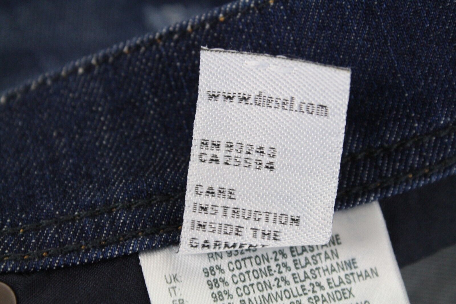 DIESEL Tepphar R7NA8 Men's Blue Distressed Slim Carrot Jeans W29/L32 Low Stretch