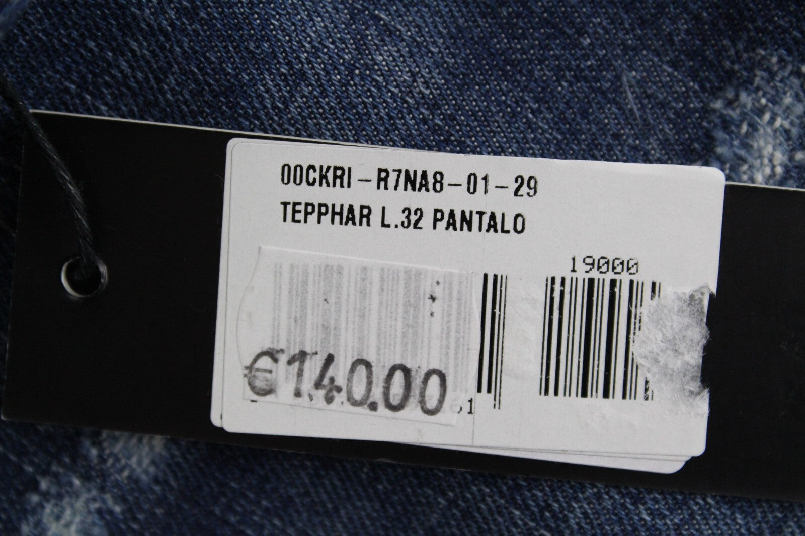 DIESEL Tepphar R7NA8 Men's Blue Distressed Slim Carrot Jeans W29/L32 Low Stretch