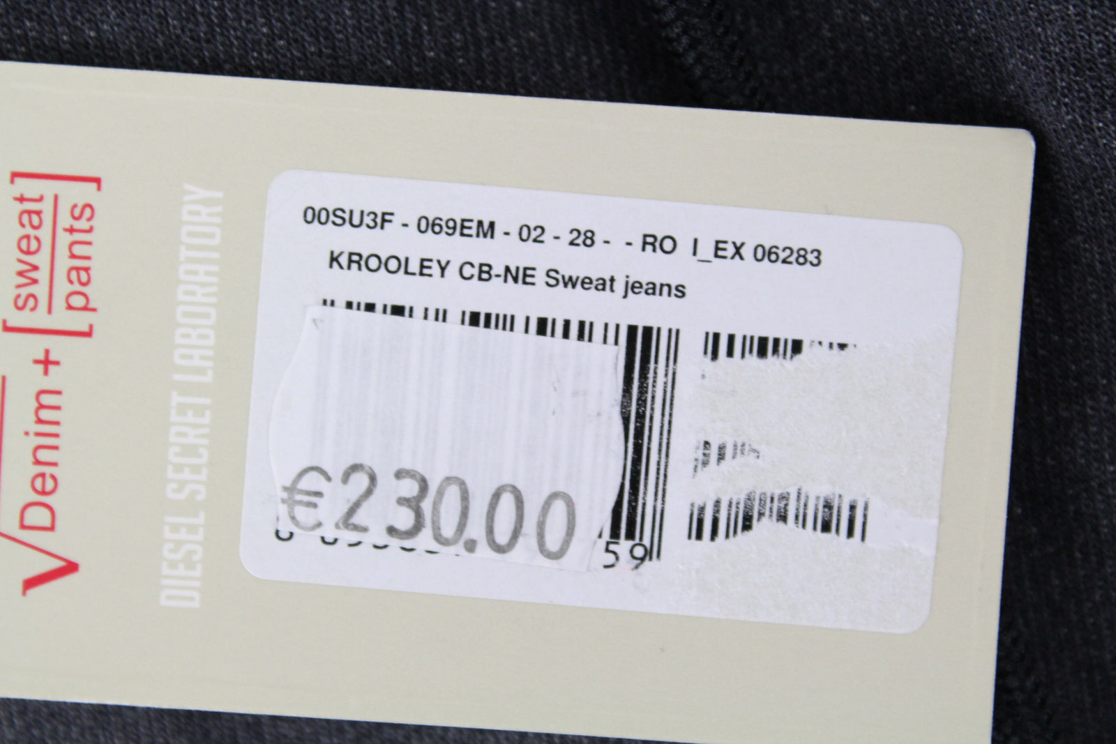 DIESEL Krooley CB-NE 069EM Men's Grey Jogg Jeans W28 Ripped Washed Tapered Fit