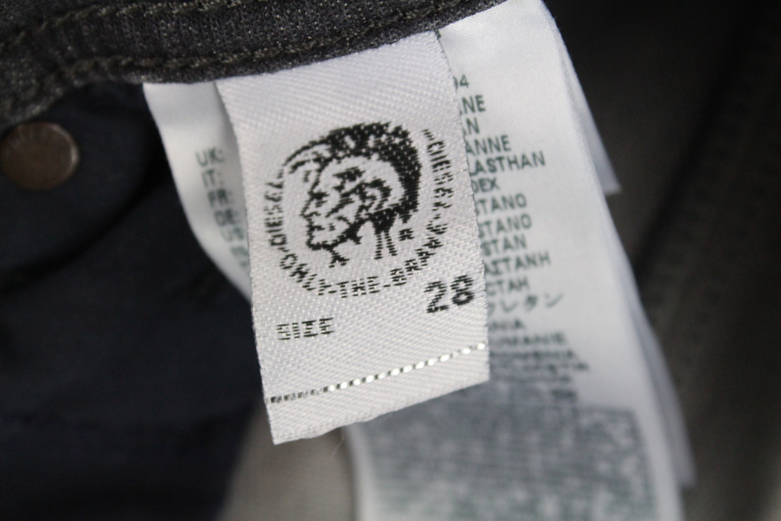 DIESEL Krooley CB-NE 069EM Men's Grey Jogg Jeans W28 Ripped Washed Tapered Fit