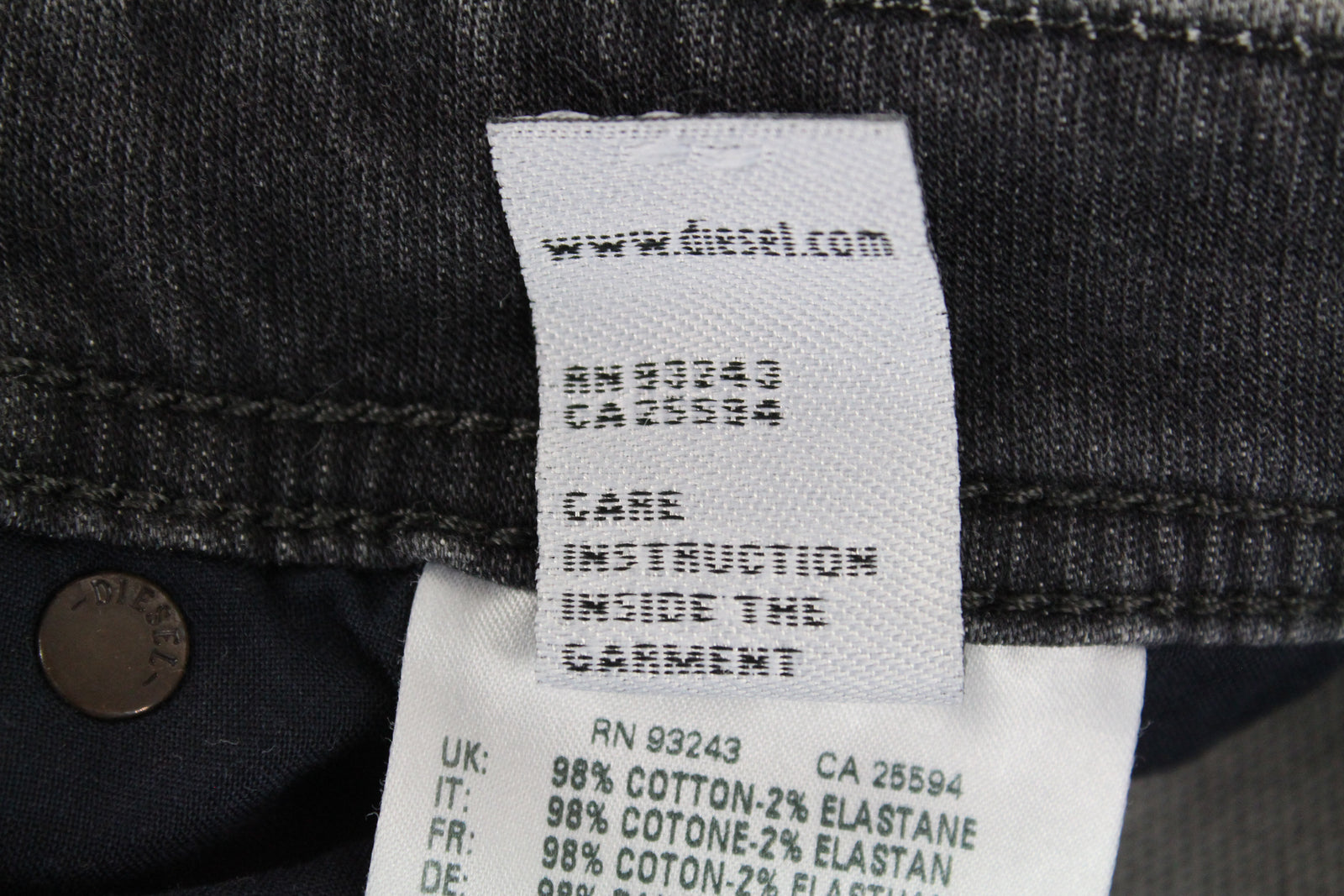 DIESEL Krooley CB-NE 069EM Men's Grey Jogg Jeans W28 Ripped Washed Tapered Fit