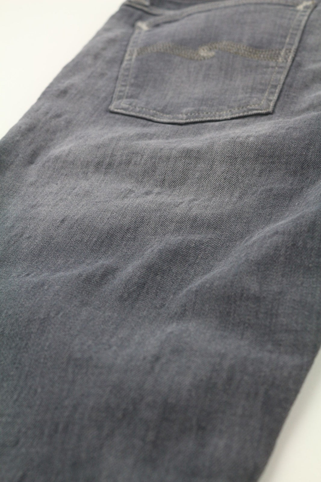 NUDIE JEANS Tight Long John Men Jeans W31/L34 Organic Charcoal Slim Logo Denim