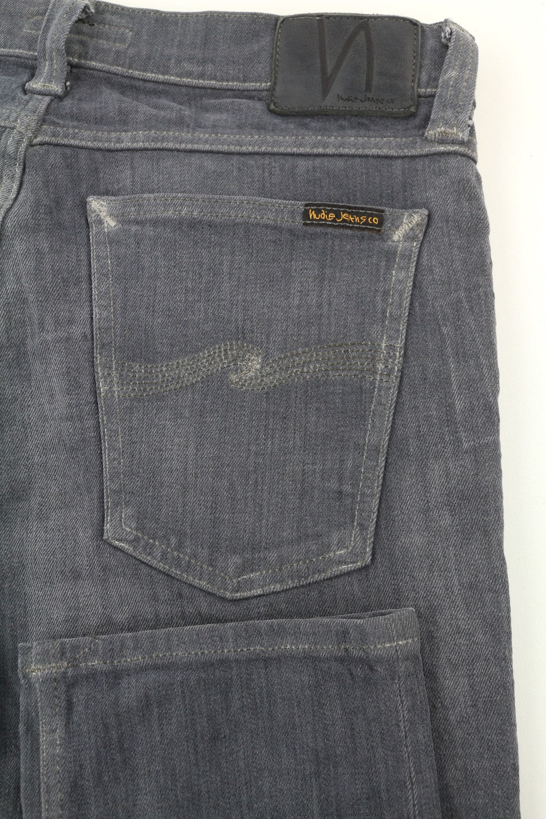 NUDIE JEANS Tight Long John Men Jeans W31/L34 Organic Charcoal Slim Logo Denim